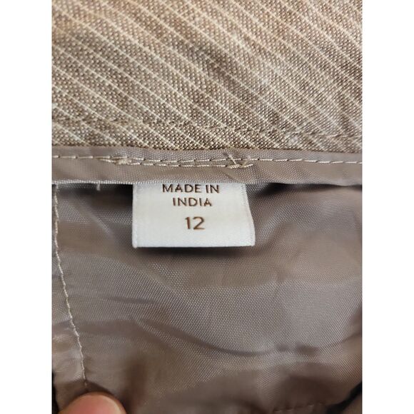 COLDWATER CREEK NATURAL FIT STRIPED 100% LINEN VACATION RESORT PANT WOMEN SIZ 12 - Picture 5 of 7